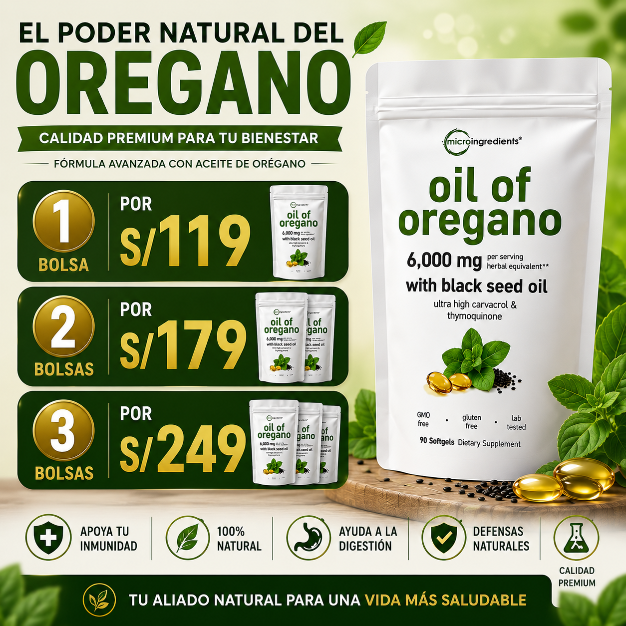 🌿 El Antibiótico Natural Más Poderoso - Oil Of Orégano